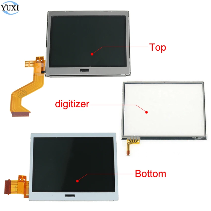 

YuXi Top Bottom / Upper Lower LCD Screen Display & Touch Screen Digitizer Panel Replacement For Nintend DS Lite For NDSL Console