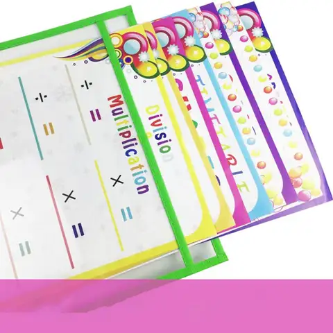 재사용 가능한 쓰기 및 닦는 가방을 위한 드라이 지우기 파일 폴더 문서 가방, 사무실 및 학교 용품, 10 개