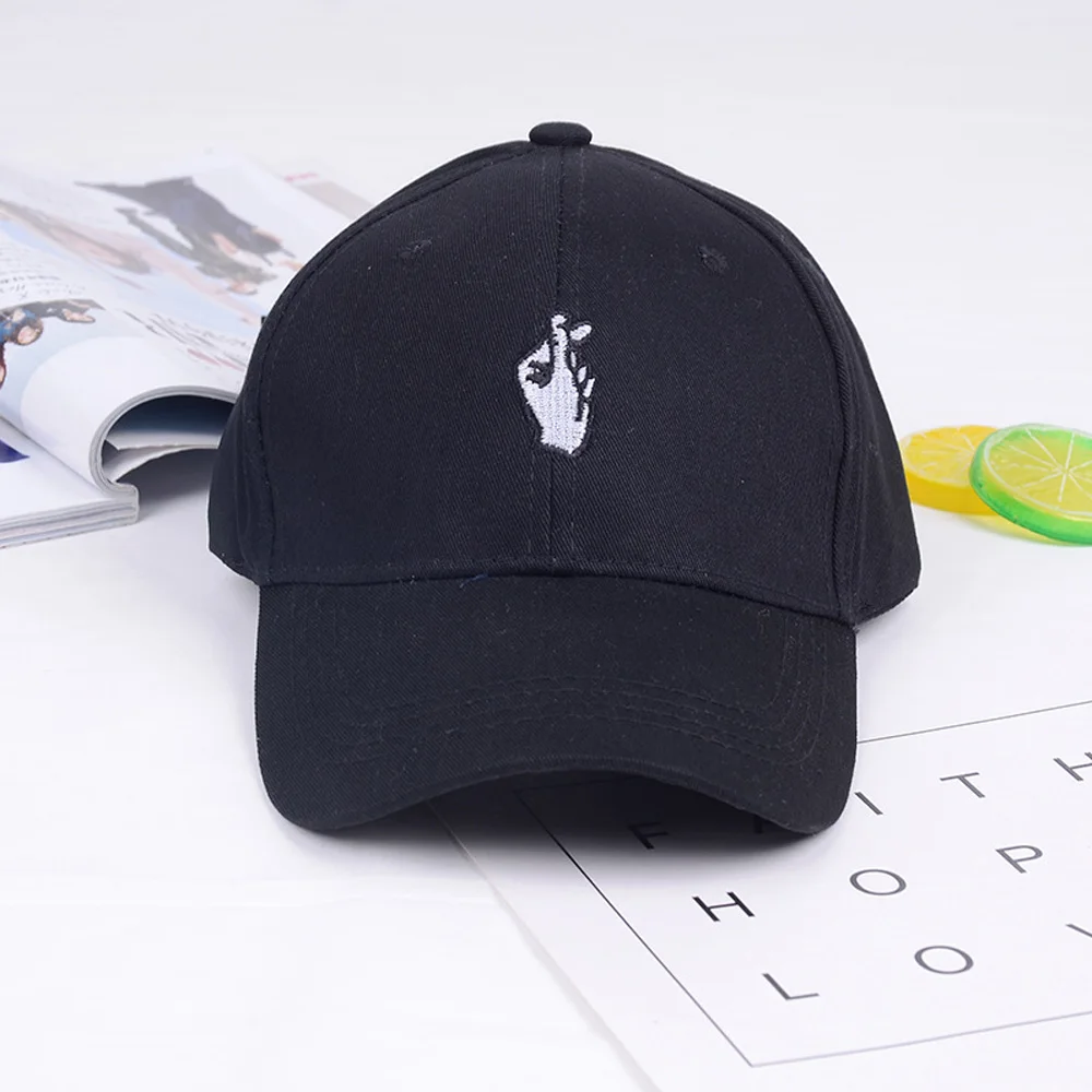 Pink Hat Men Women Baseball Cap HipHop Curved Snapback Love Finger Gesture Adjustable Baseball Cap 2024 summer sunhat