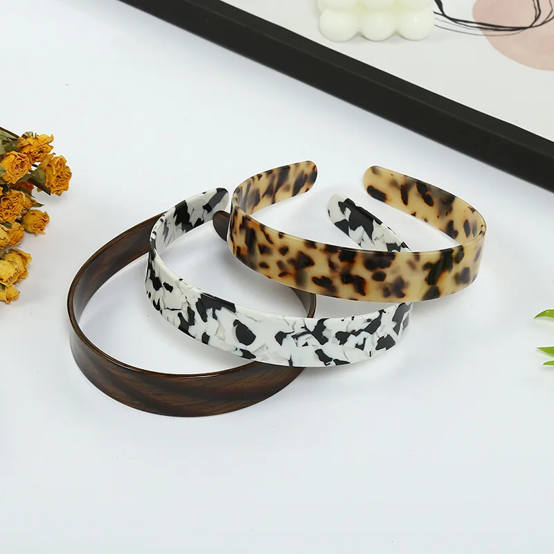 Retro French new style headband female simple Korean temperament sweet face wash headwear tortoiseshell hairhoop