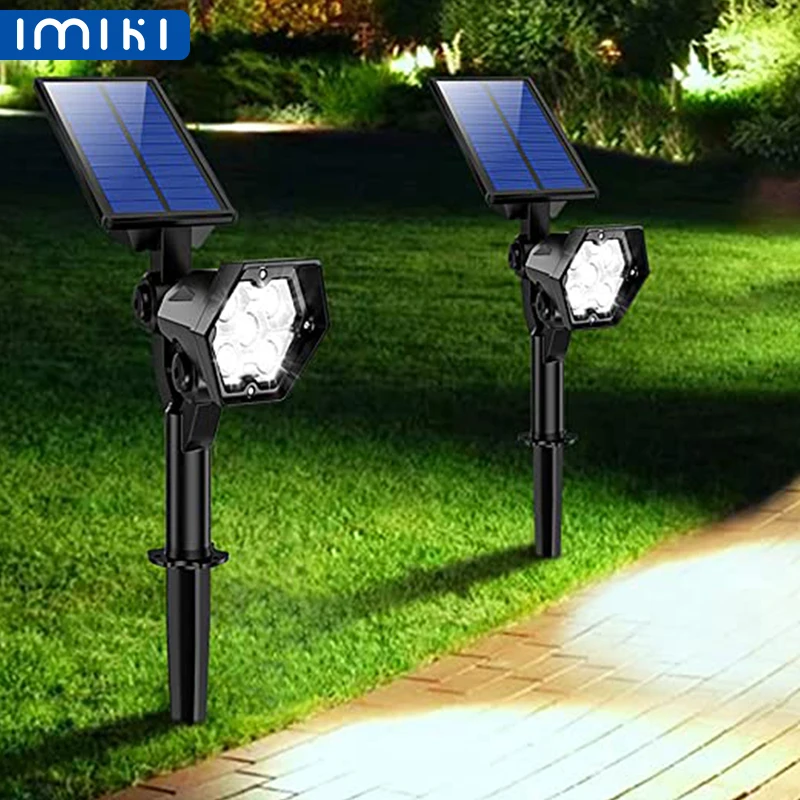 

IMIKI LED solar sensor light IP65 outdoor waterproof lawn light detachable dimming garden light 6v super bright solar light