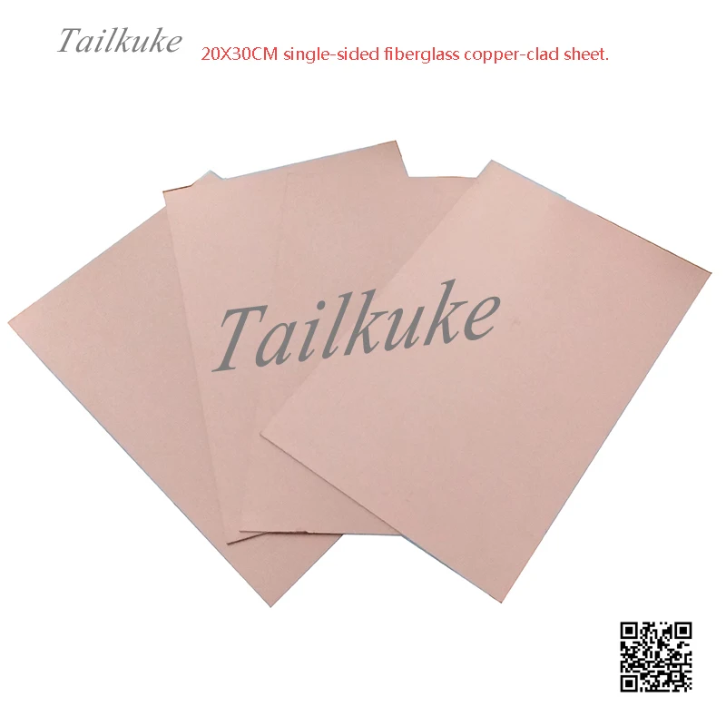 Односторонняя Стекловолоконная медная плакированная плата FR4 толщиной 20x30 см, 1,5 мм, Высококачественная Стекловолоконная плата PCB, медная пл...