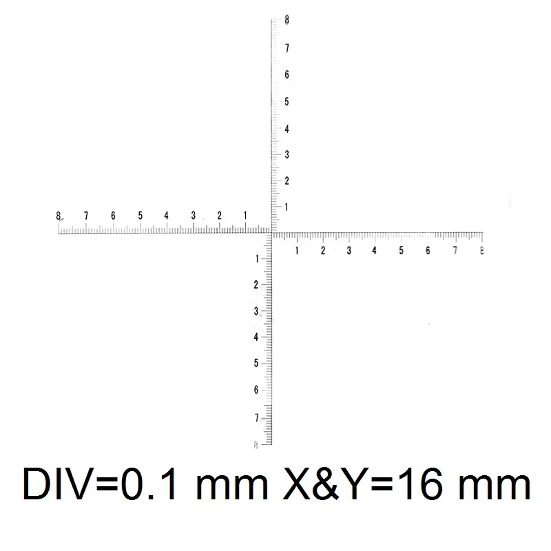 20mm Microscope Micrometer Target Calibration Eyepiece Micrometer X Y Cross Ruler Needle Concentric Semi-circles Reticle Scale