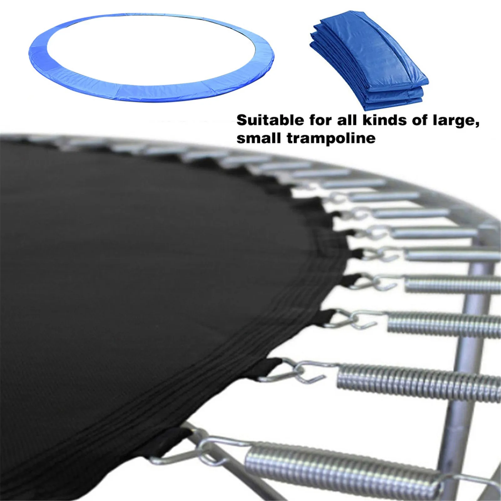 10-12 feet PVC Round Trampoline Replacement Safety Pad Spring Cover Long Lasting Trampoline Pad Edge Protection Cover 3.05-3.66M