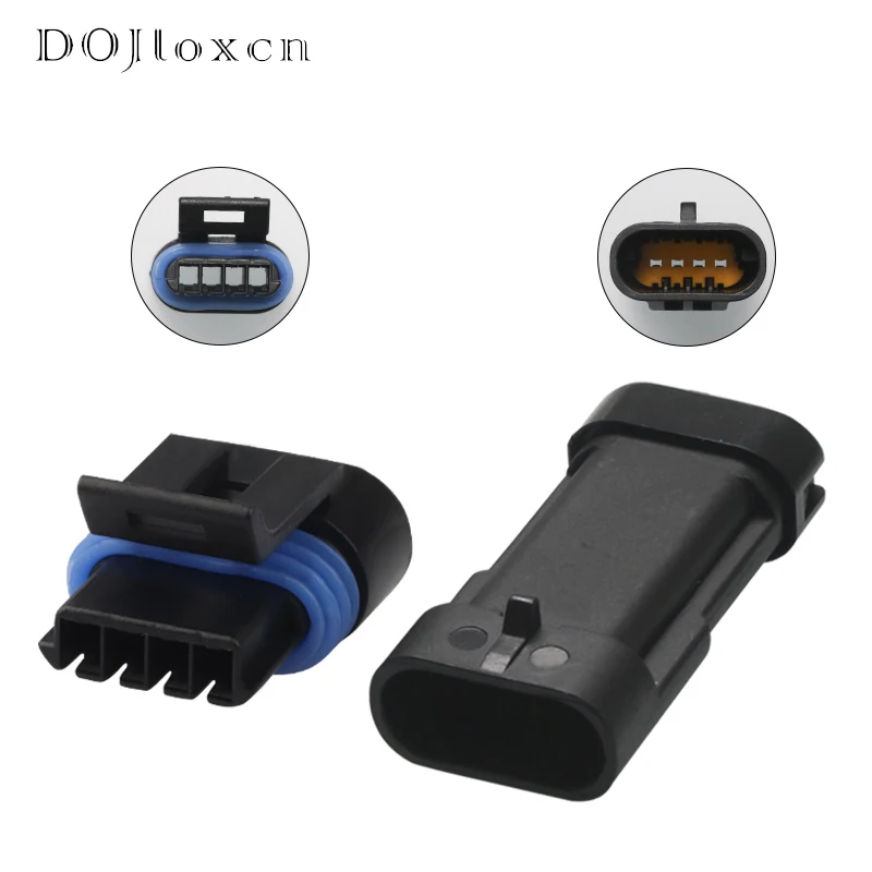 1/5/10/20/50 Sets 4 Pin Waterproof Automotive Connector Socket Intake Pressure Sensor For BUICK Motorcycle Car Marine 12162190