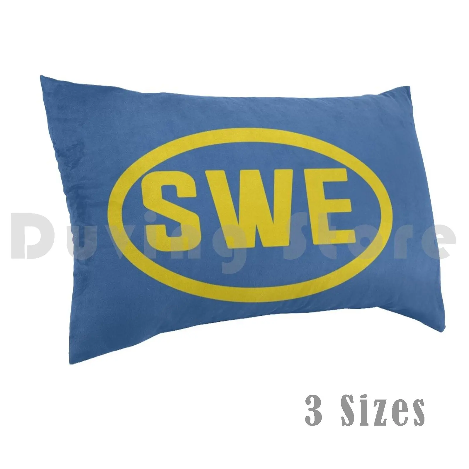 

Sweden Bumper Sticker Pillow Case Printed 50x75 Sweden Swedish Stockholm Europe Patriotic