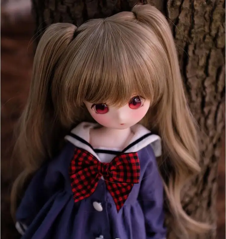 D03-P228 children toy BJD DD SD MSD 1/3 1/4 1/6 doll's Accessoriess wig Double ponytail hair 1pcs