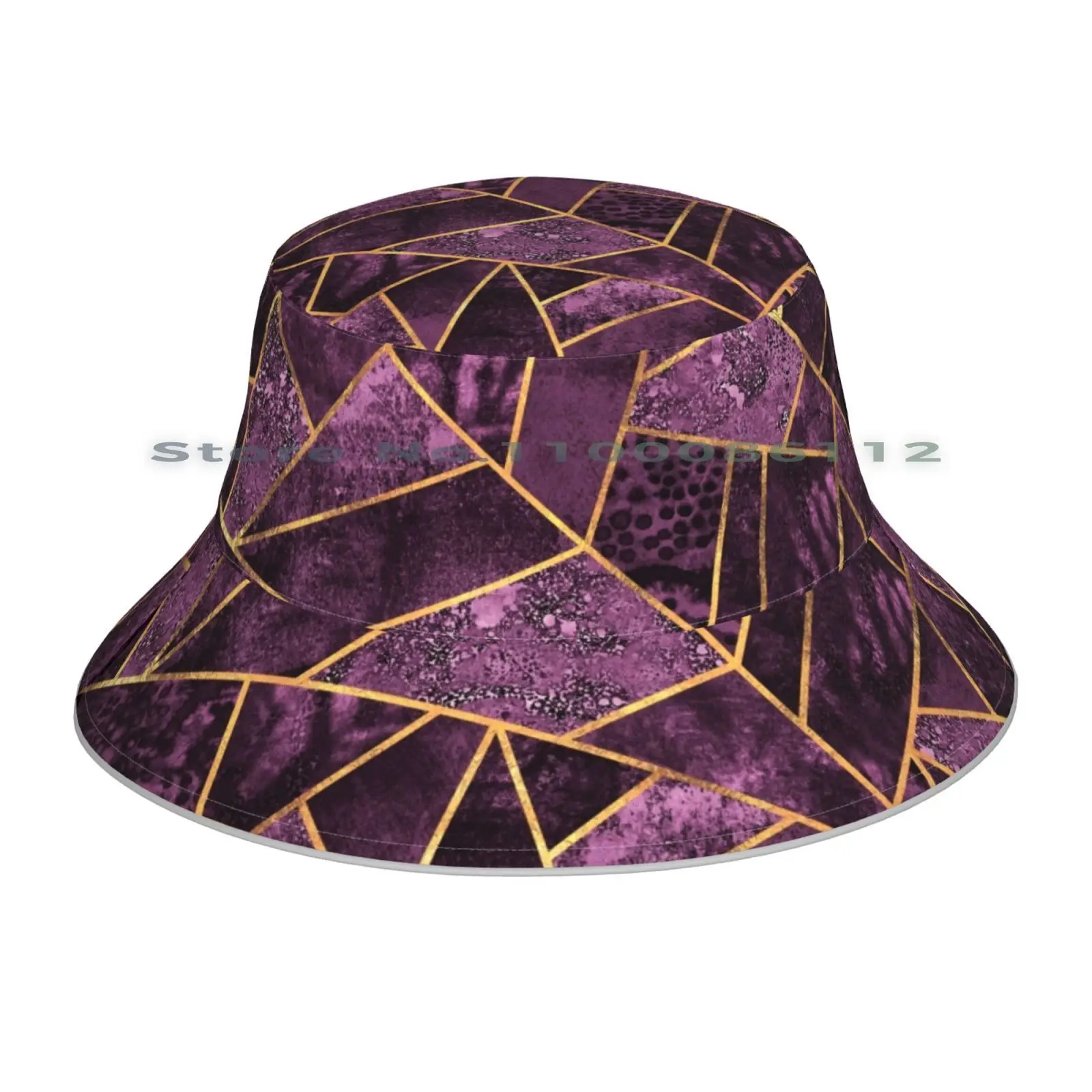 Berretti in pietra di prugna cappello lavorato a maglia linee grafiche astratte geometria geometrica prugna viola cappello lavorato a maglia senza tesa moderno Skullcap regalo