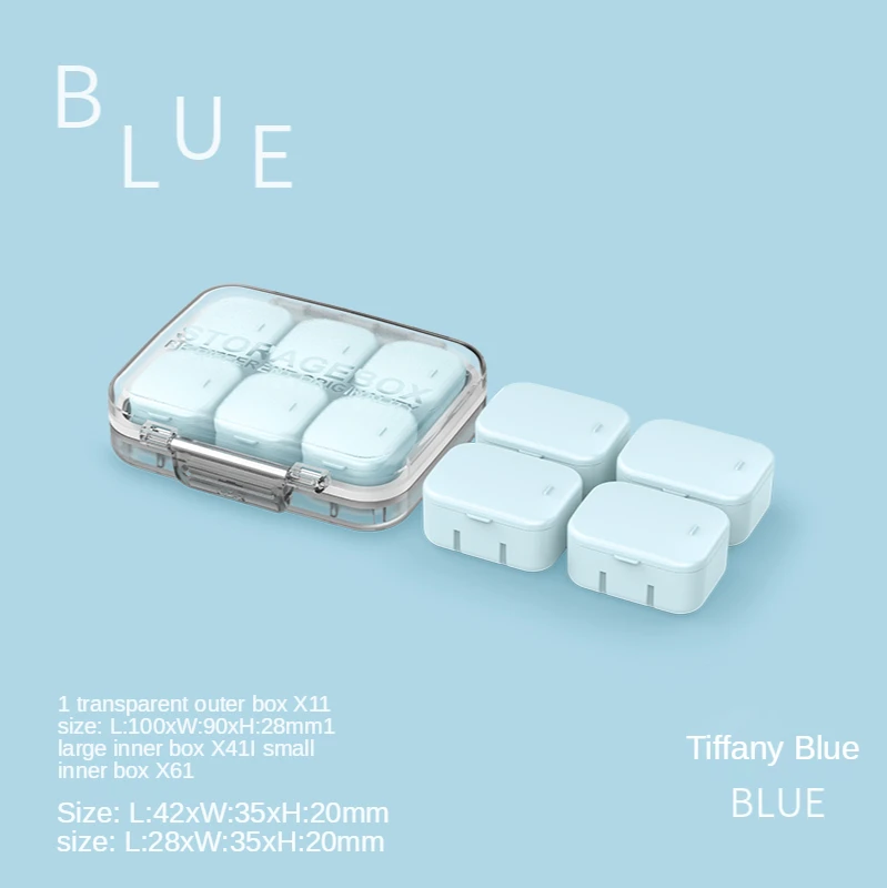 GY Medicine Box Packing Portable Small Portable Mini Storage Box 7 Days Morning, Middle and Night Tablet Box Large Capacity