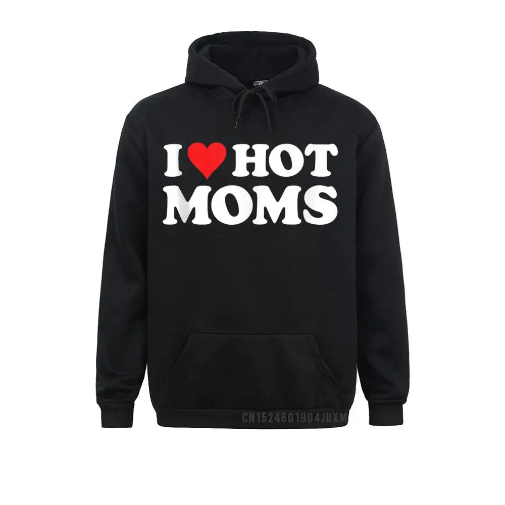 Geek I Love Hot Moms Novelty Funny Red Heart Love Moms Hoody Sweatshirts Autumn Hoodies For Women 2021 New Sweatshirts