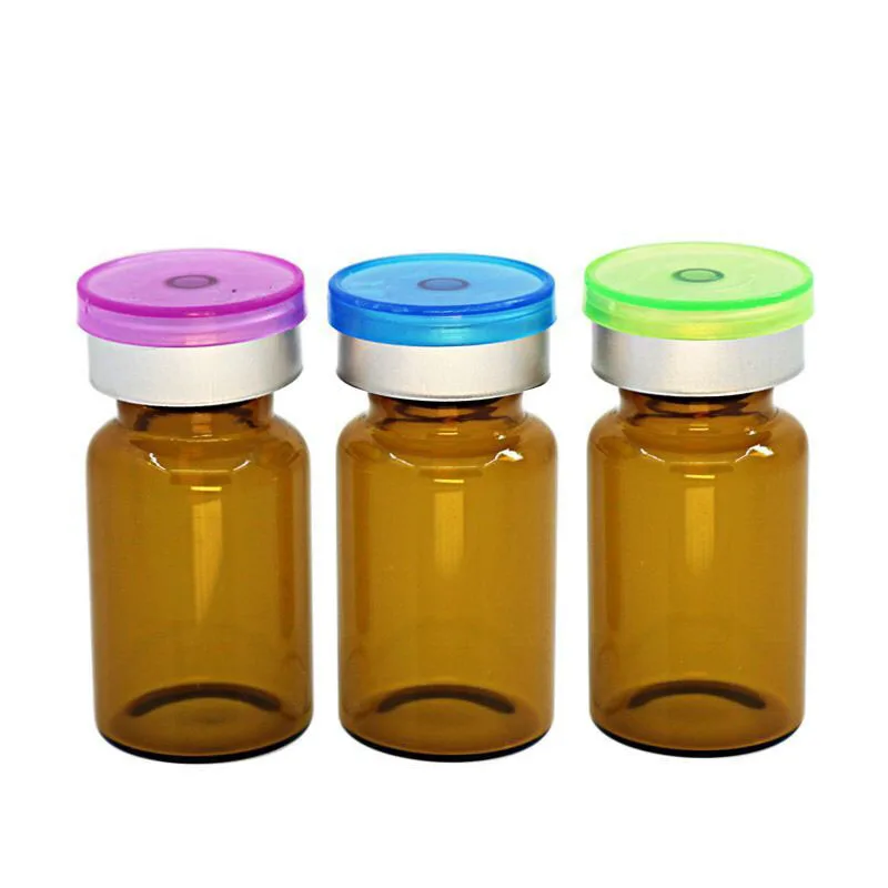 

300pcs/lot 7ml Amber Glass Vial With Flip Cap Medicine Sample Test Vial 7cc Brown Glass Bottle For Serum Essence Oil