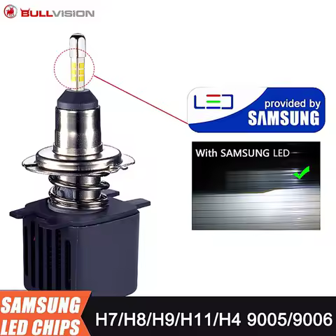 LED Lamp H7 with SAMSUNG CSP Chip H4 9005/HB3 9006/HB4 H11 H8 H1 Car Headlight Bulbs 15000LM 80W 6500k