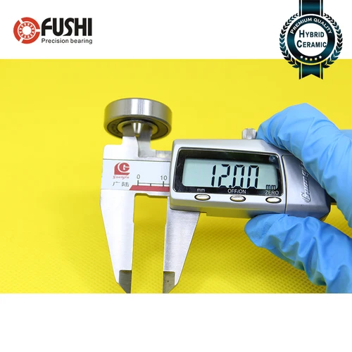 Imagen 2 del producto Rodamiento de cerámica híbrido 6001, 12x28x8mm (2 piezas), repuestos de soportes inferiores de bicicleta, rodamientos de bolas 6001RS Si3N4