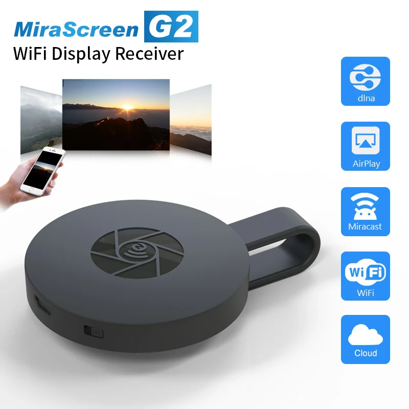 TV Stick 1080P MiraScreen G2 Display Receiver For Anycast TV Receiver HDMI-Compatible Miracast Wifi TV Dongle For Ios Android