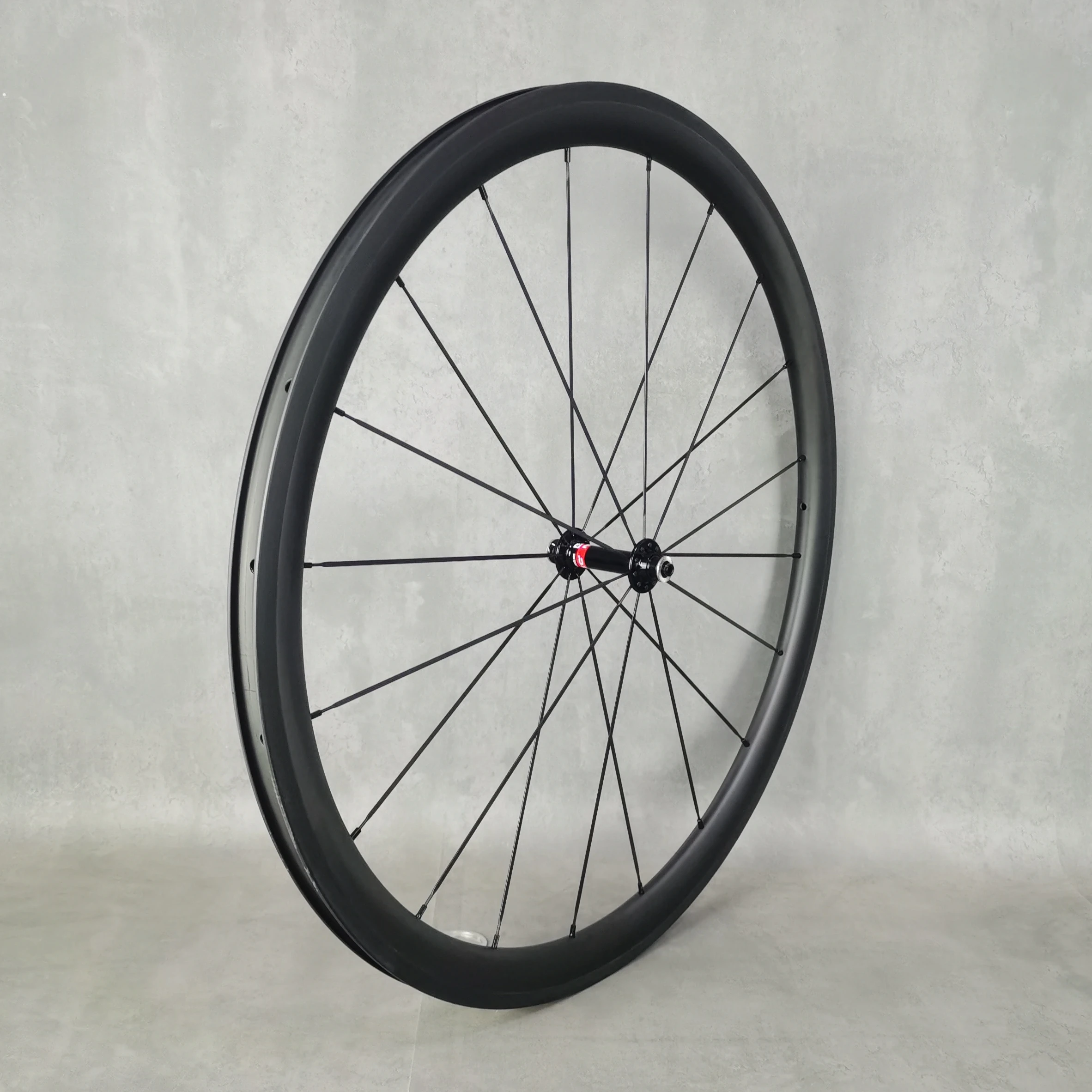 Carbon Front Wheels with UD Matte Finish, Rim Brake Clincher, Tubular Road Bike, 700C, 38mm Depth, 25mm Width