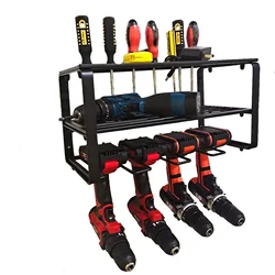 Estante de almacenamiento de herramientas eléctricas, organizador de montaje en pared para garaje, soporte Clasificador para taladro eléctrico