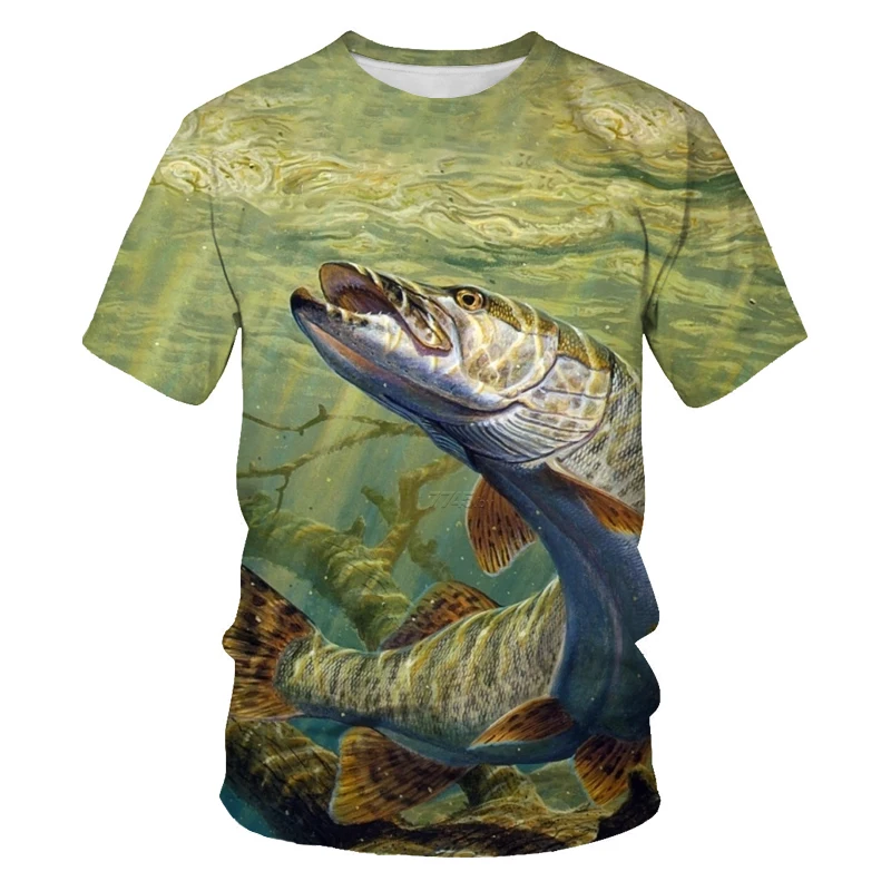 Beautiful Carp Fishing 3D All Over Print men t shirt Harajuku Fashion Short sleeve shirt summer streetwear Unisex tshirt xxs-6xl