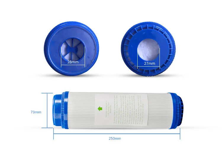 Filtre de purificateur d'eau de cuisine 10 pouces, en coton pp UDF, charbon actif d'osmose, pièces de purificateur d'eau