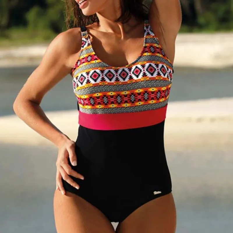 2024 New One-Piece Large Swimsuits Closed Female Plus Size Swimwear For The Pool Swim Bather Beach Body Bathing Suits Women