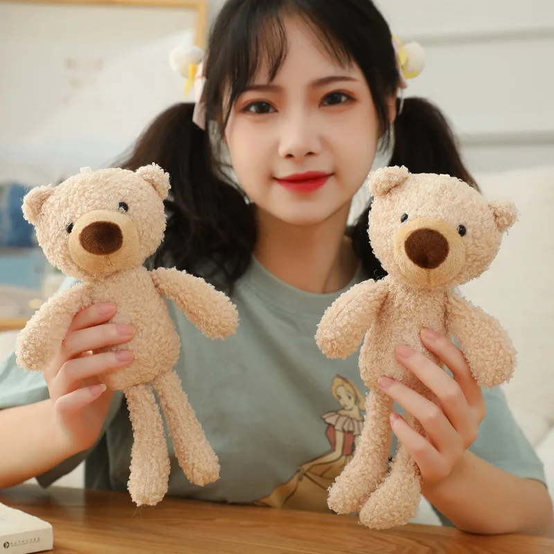 1pc 20/25/35cm Teddy Bear Stuffed Plush Toys Cute Key Chain Ring Dolls Bag Hanging Decoration For Boy/Girl