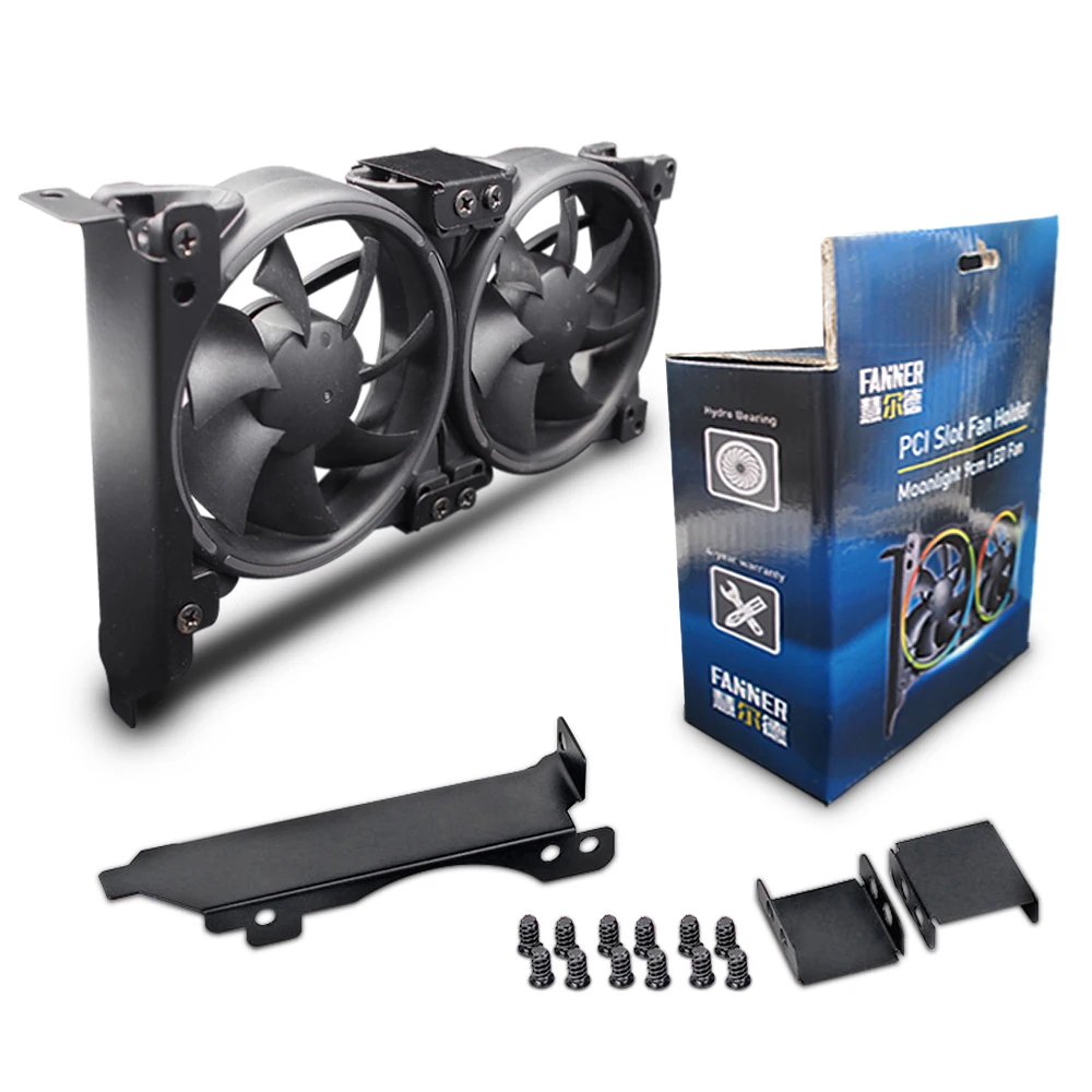 FANNER  Universal VGA Cooler Dual 90mm Ultra Quiet Desktop Computer Chassis PCI Graphics Card Double Fan Partner led fans