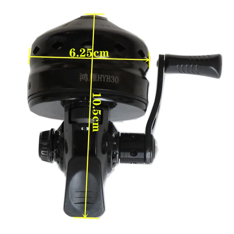 Spincast Reel 4+1 BB Fishing Outdoor Slingshot  Fish Shooting  With 4.5# PE Line 45m HYB30 Black