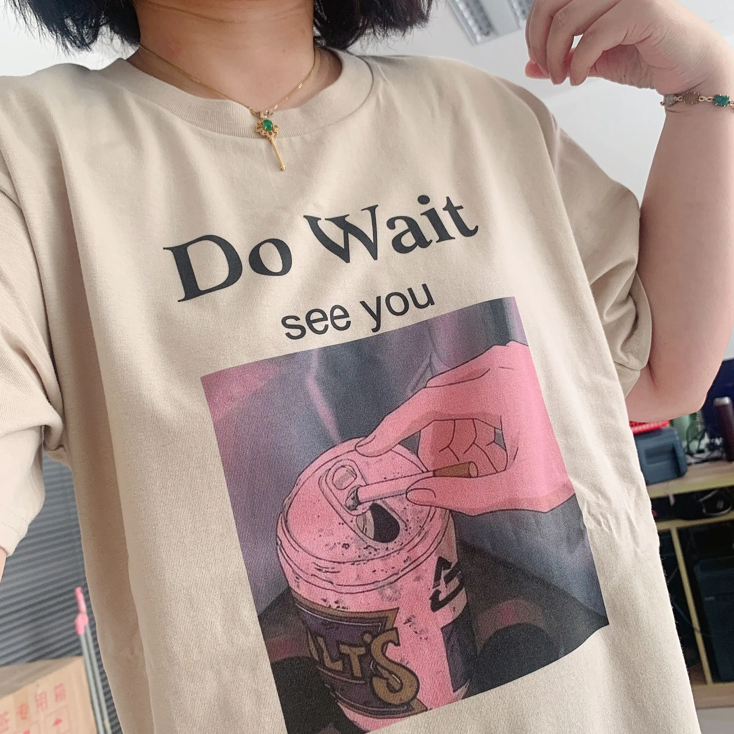 Summer Style Tumblr Fashion Do Wait for You See You Tee Ashtray Smoke European Features Are The Epitome of Beauty Quotes Tee