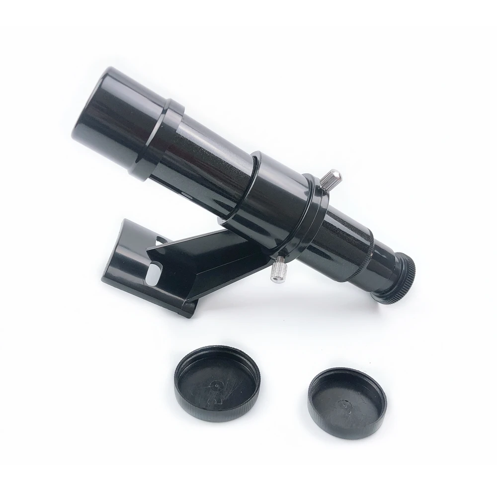 Agnicy 5X24mm Single Cylinder Optical Finder Mirror with Bracket Astronomical Telescope Accessories