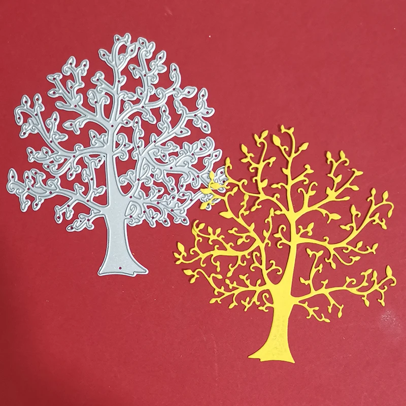 Matrices de découpe en acier métallique, dentelle gravée, grand arbre, artisanat, pochoirs pour scrapbooking, album, carte en papier, modèle de matrice exécutif
