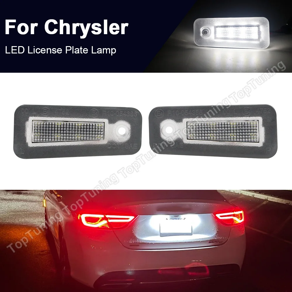 2 Pceices For Chrysler 200 2015 2016 2017 Car Rear LED License Plate Lights white Number Plate Lamps