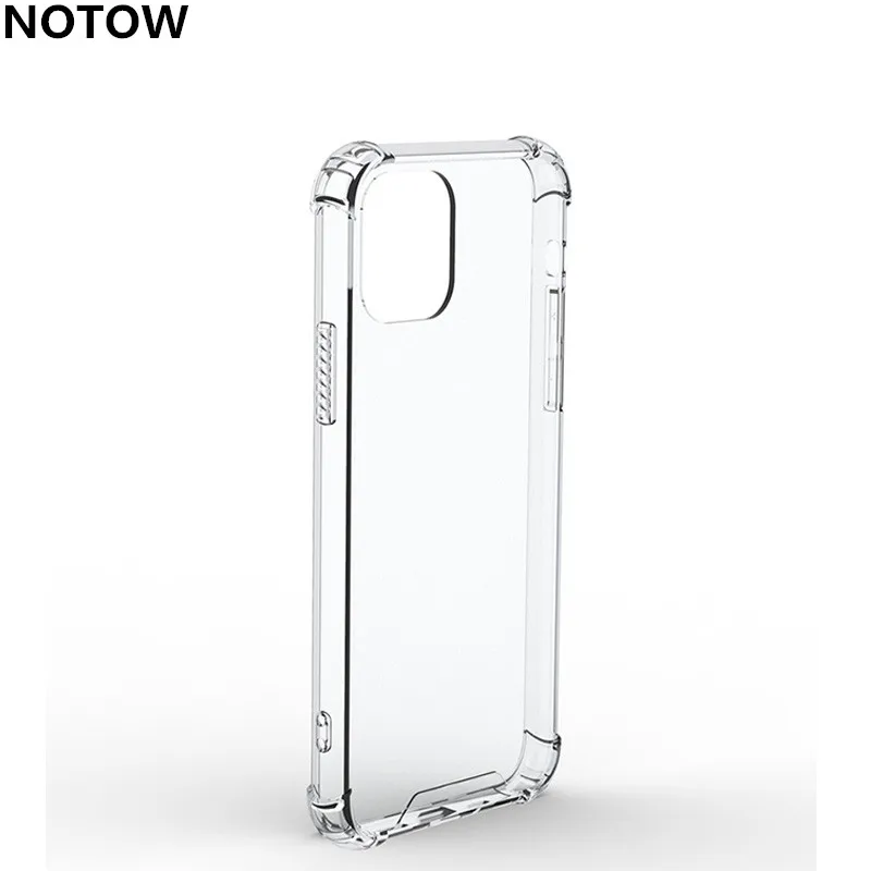 NOTOW Transparent 1.5MM Acryl+TPU Clear Case Soft FrameBumper Shockproof Cover Shell For iPhone 15 14 13 12 11/11pro/11proMax XR