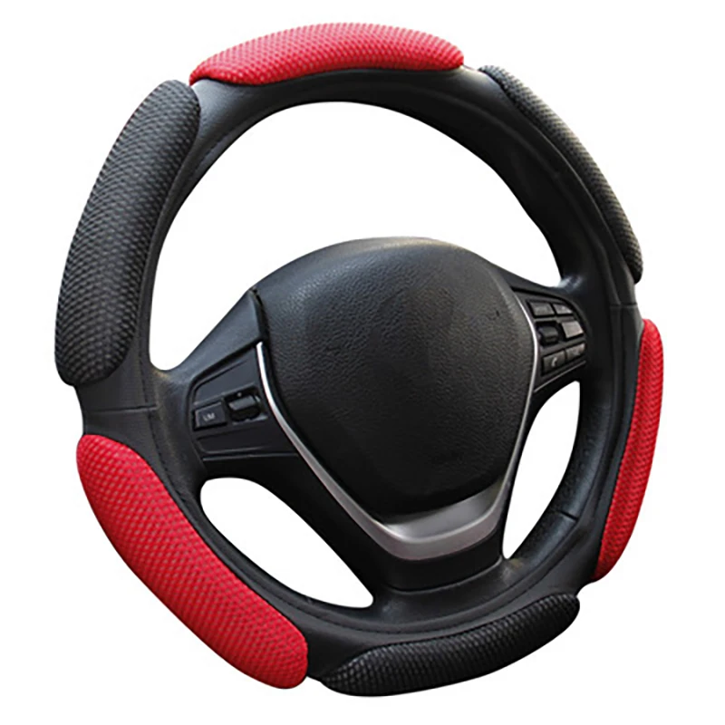 Non-slip Steering-Wheel Cover with 3D Design/Flocking clothcar steering wheel braid diameter 38CM For 95% Car