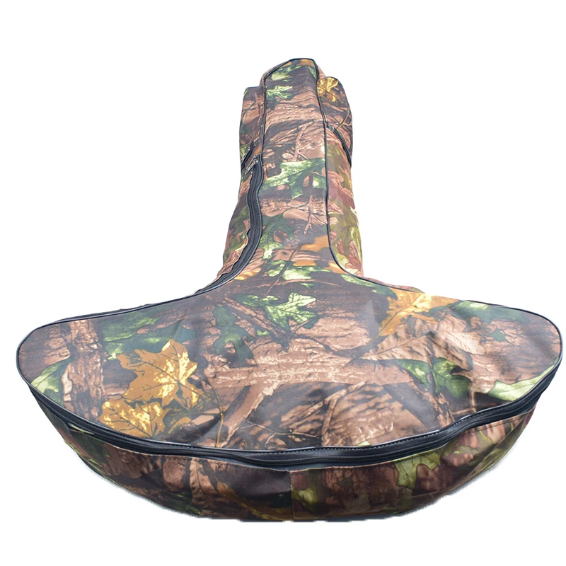 Hunting Bionics Camouflage Crossbow Bag T Shaped Bow Protector Carry Case with Small Side Pockets for Outdoor Shooting Training