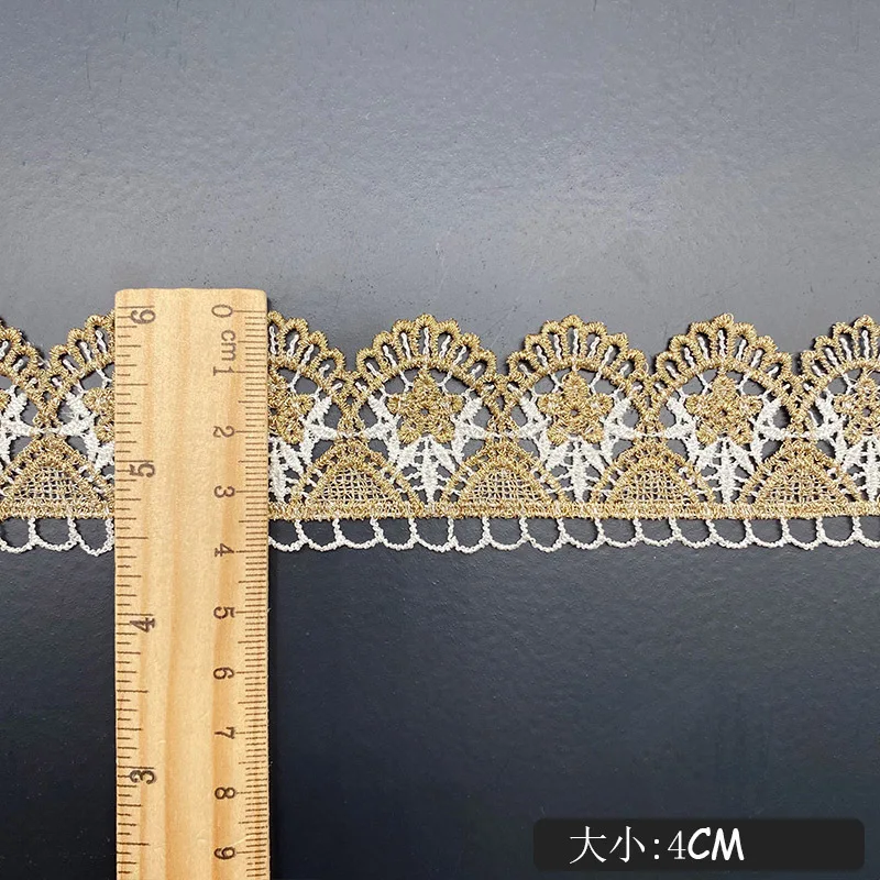Ruban de dentelle de tissu de broderie Adelale pour dames, 2 couleurs, tissu de fleur, bricolage, vêtements de mariage, berceau, textile à la