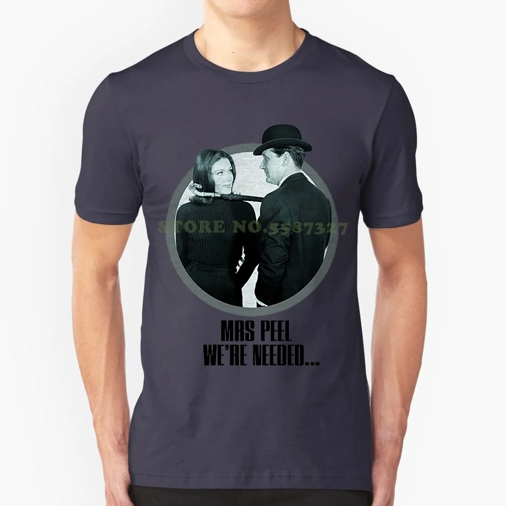 Men T Shirt 100% Cotton Print Shirts Steed & Mrs Peel Mens T Shirt Mrs Peel We ? Re Needed