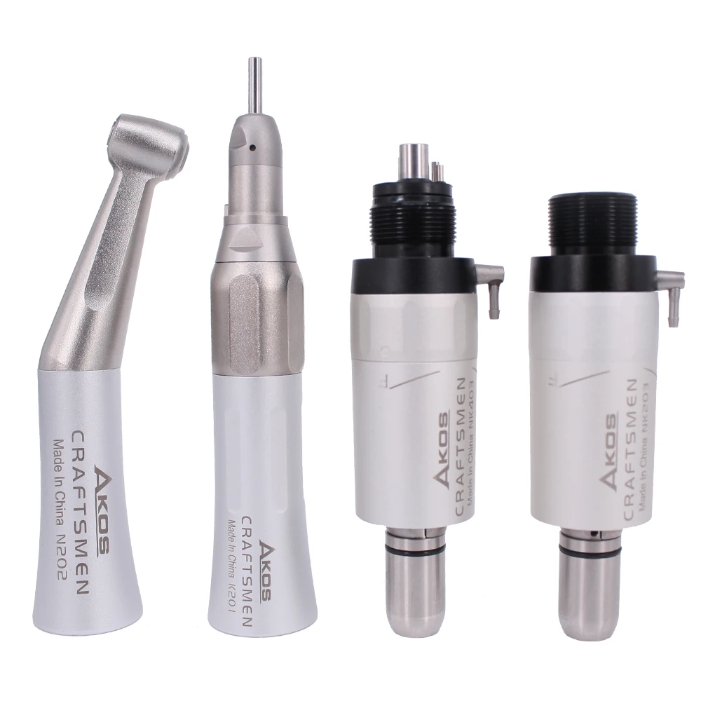 dental air turbine external contra angle straight  hand piece mini push button low speed handpiece for air motor