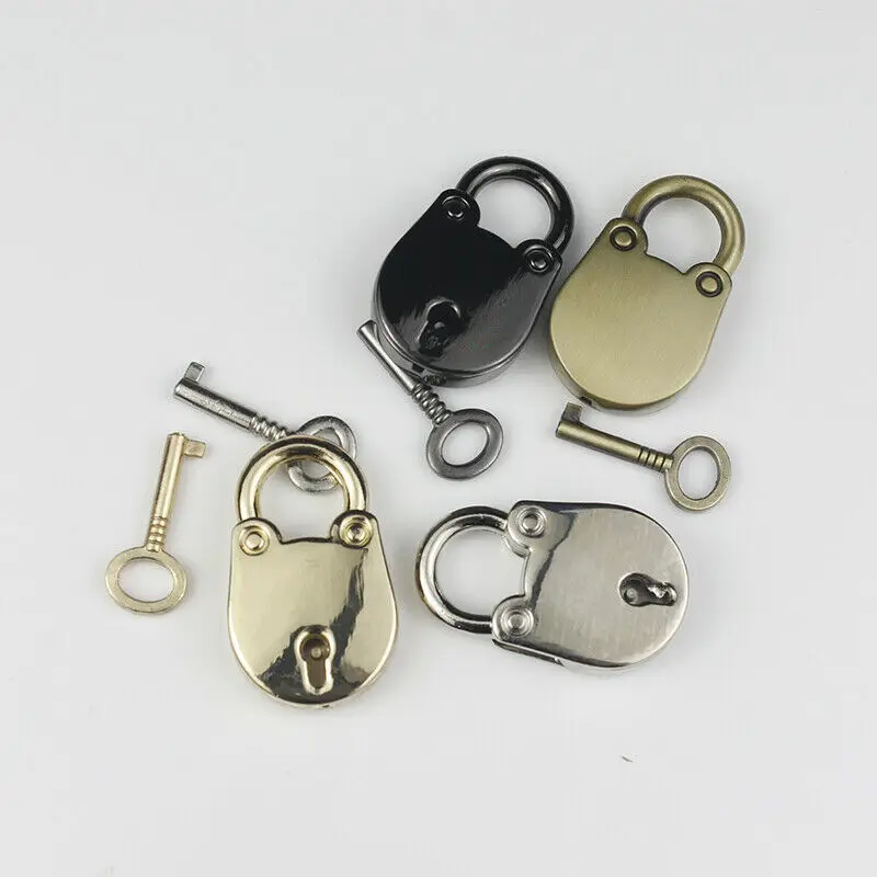 1Pcs Cat Shape Metal Mini Padlock Small Luggage Box Key Lock with Key Bag Suitcase Decor Accessories 4 colors available