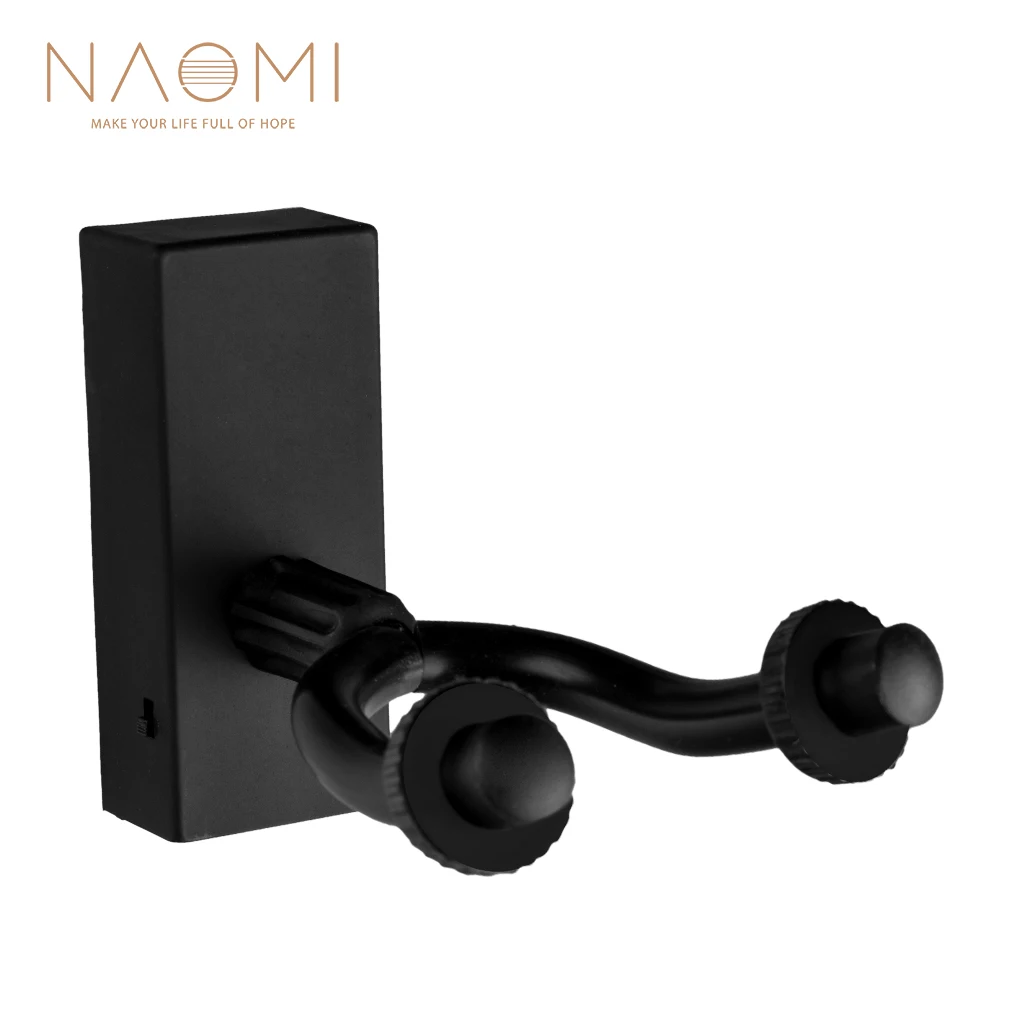 

NAOMI Guitar Hanger And Guitar Wall Mount Bracket Holder For Acoustic And Electric Guitars Black Hardcase Blue LED Light