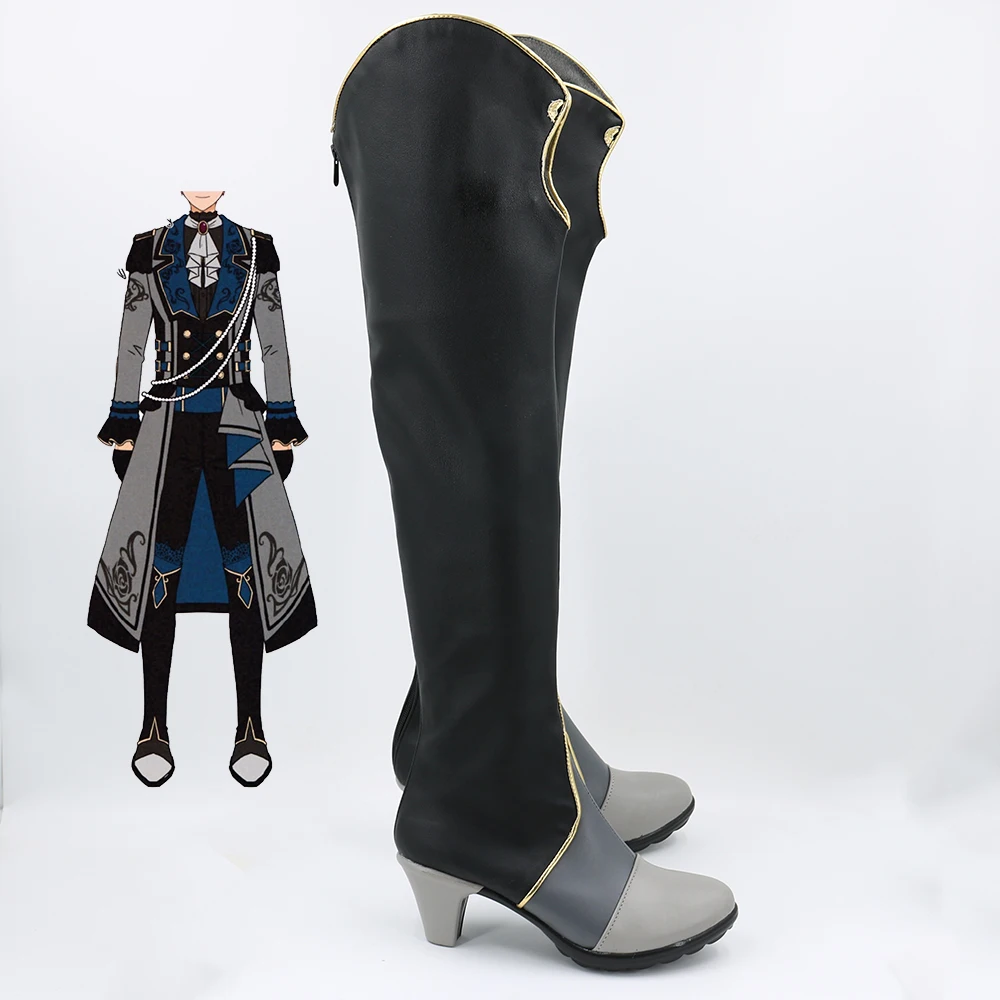 Ensemble star Itsuki Shuu pour filles, bottes Cosplay longues noires pour adultes, accessoires de carnaval d'halloween et de noël