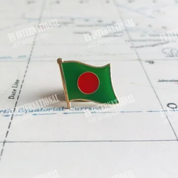 Bangladesz flaga narodowa przezroczysta żywica epoksydowa Metal emaliowana przypinka broszka kolekcja pamiątkowe przypinki na klapę akcesoria rozmiar1.6 * 1.9cm