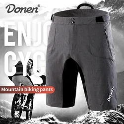 DONEN  Mens Cycling Shorts Mountain Bike Downhill Shorts Loose Outdoor Sports Riding Road MTB Bicycle Short Trousers