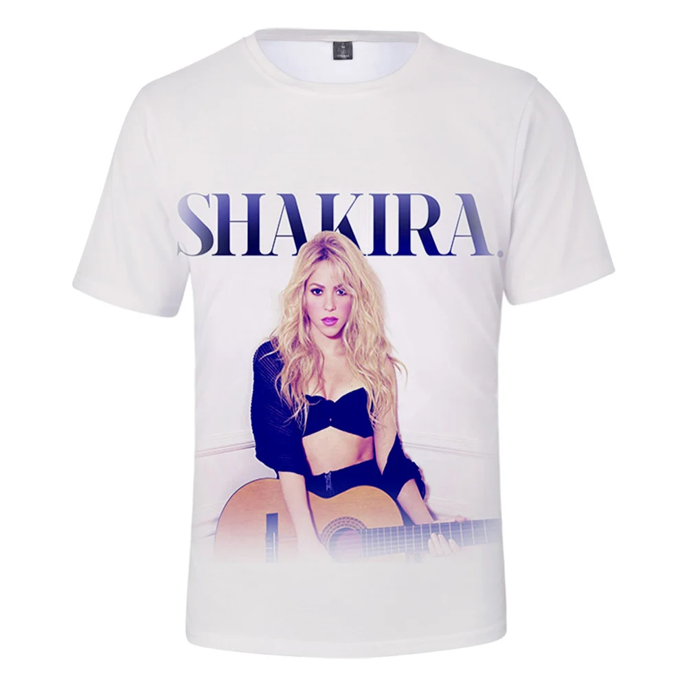 2021 Shakira 3D Printed T-shirts Women/Men Fashion Summer Short Sleeve T Shirts Casual Streetwear Clothes