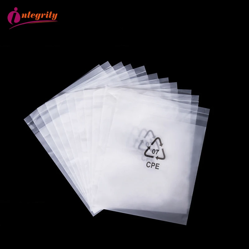 INTEGRITY 500pcs/lot 7*14cm CPE Frosted Plastic Package Storage Bags Merchandise Electronics Gift Bag CPE Bags Open Top