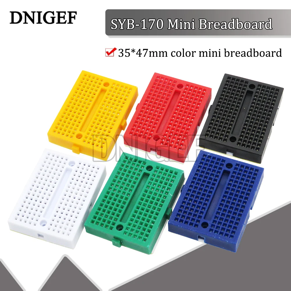 DNIGEF SYB-170 Mini Breadboard Solderless Prototyp 170 Tie-punkte PCB Test Board Sechs Farbe Breadboard