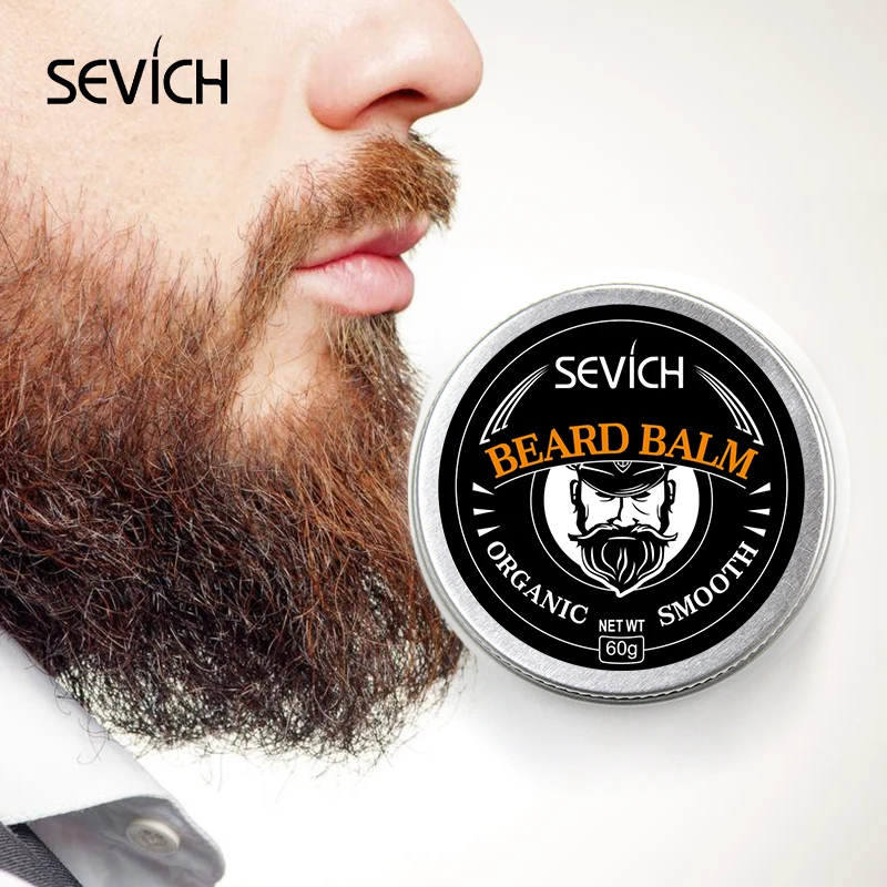 Sevich 30g/60g Natural Beard Balm Wax For Beard Smoothing Moustache Wax For Men's Beard Care