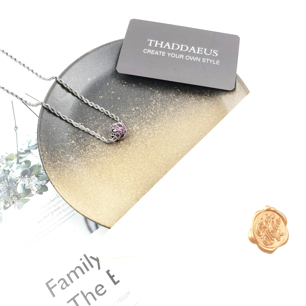 Karma Rad Halskette Feuer, 2020 brandneu voller Leidenschaft, edler Schmuck, passende Perlen, Europa, 925er Sterlingsilber, Bijoux, Geschenk für Frauen – Detail 6