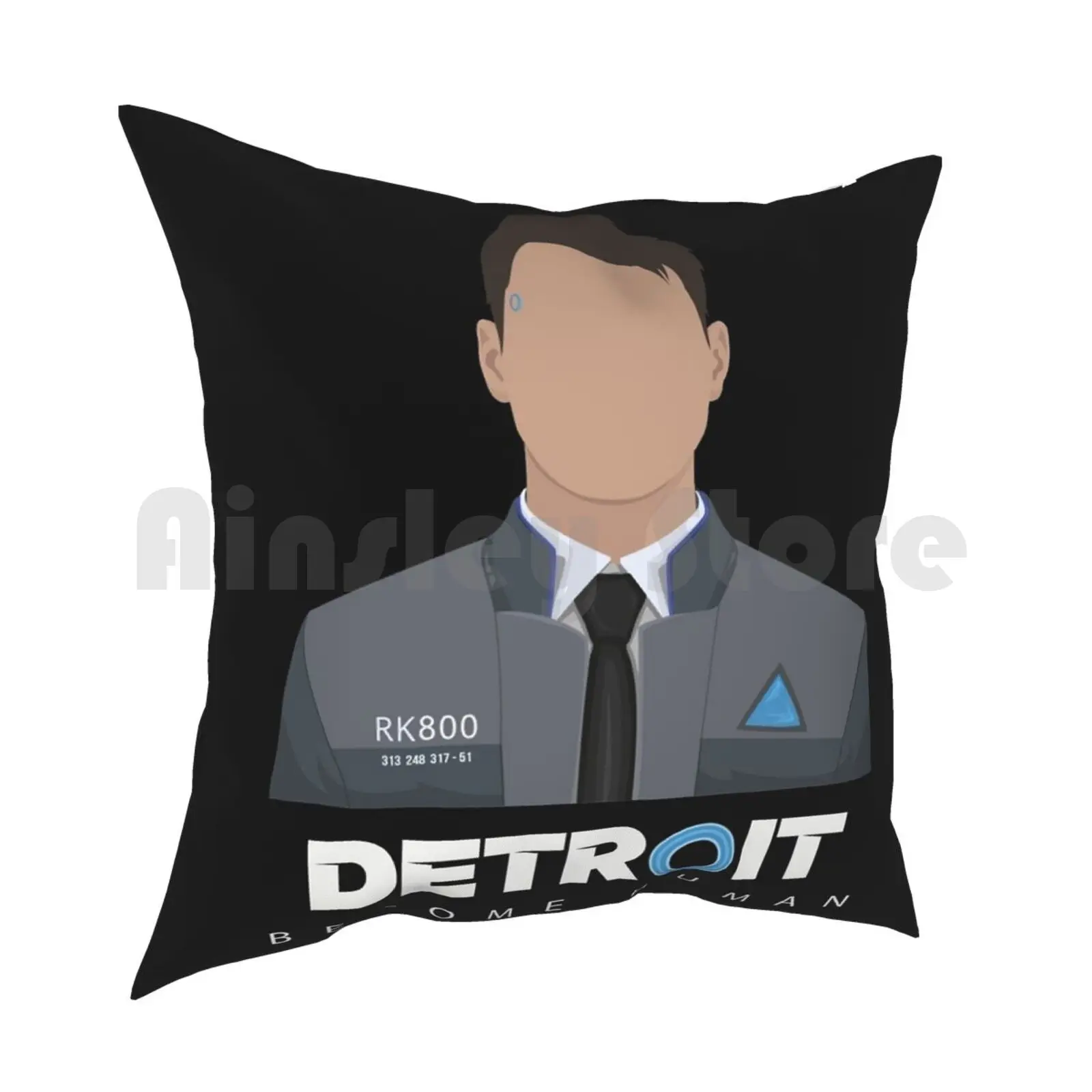 Detroit Become Human Pillow Case Printed Home Soft DIY Pillow cover Connor Detroit Become Human Ps4 Video Game Vector Art