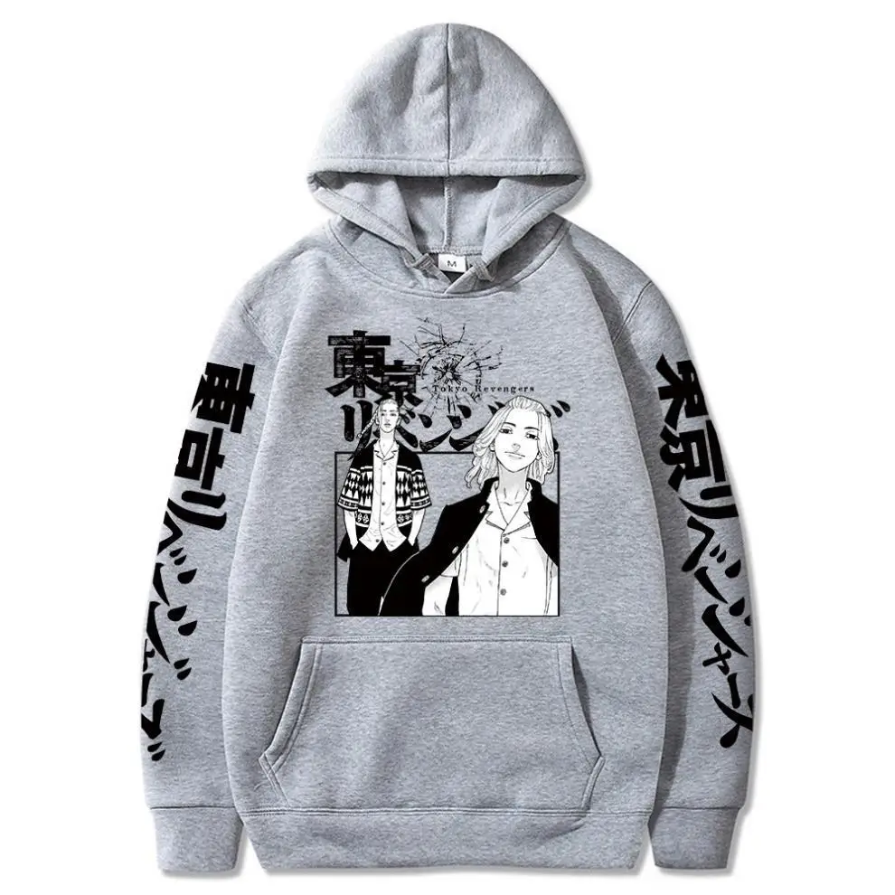 Sudadera con capucha de Anime para hombre y mujer, ropa de calle informal holgada con diseño de Anime de Los Vengadores Tokyo, Manjiro, holgada, de