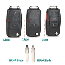 jingyuqin 2/3/4 Przyciski Do VW Volkswagen Golf Passat Polo Jetta Touran Bora Sharan Fob Flip RemoteCar Key Shell Zamiennik