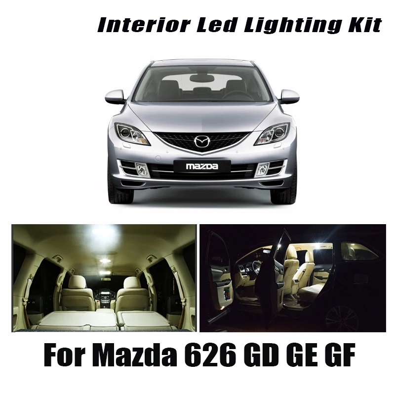 Luz led canbus para carro mazda 626 gd ge gf 1988 a 2002, acessórios de iluminação, placa, mapa e luz